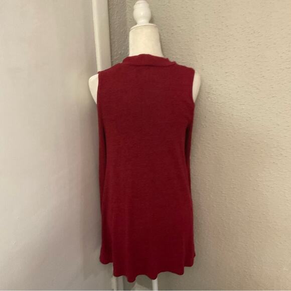 BCX Women’s Trapeze Pullover Mock Cold Shoulder Top Long Sleeve M Fall Boho Cozy - Picture 2 of 11